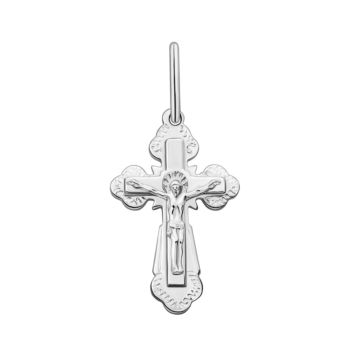 Серебряный крестик. Распятие Христа. Артикул UG52-8008.0.2