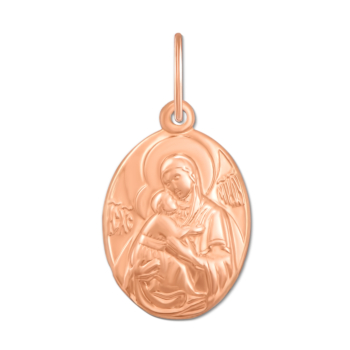 Золота підвіска-іконка Божої Матері «Володимирська». Артикул 30757