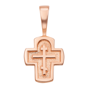 Золотой восьмиконечный православный крестик. Артикул 31424