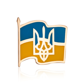 Золотий значок «Прапор України». Артикул 4048