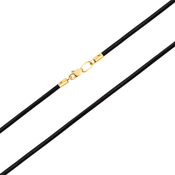 Ювелірний шнурок з каучуку із золотим замком (06101-1/03/0 (06101/1eu)