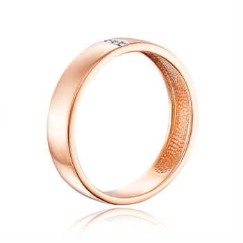 Обручальное кольцо с бриллиантами. Артикул 100006/0.9S