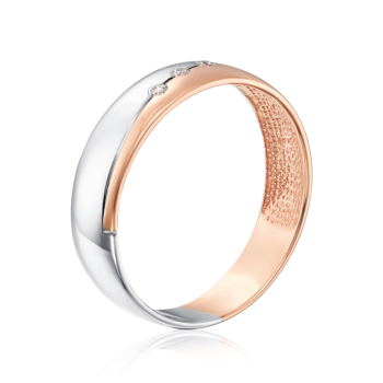 Обручальное кольцо с бриллиантами. Артикул 1019/1.5