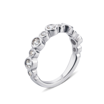 Серебряное кольцо с фианитами. Артикул PRS1477-R