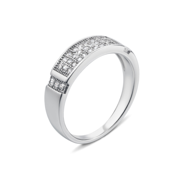 Серебряное кольцо с фианитами. Артикул PRS1521-R