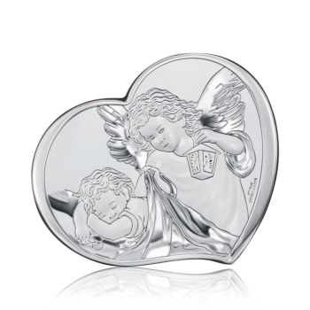 Серебряная икона «Ангелочки». Артикул L-2/024A/R