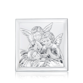 Серебряная икона «Ангелочки». Артикул PK-1/023A