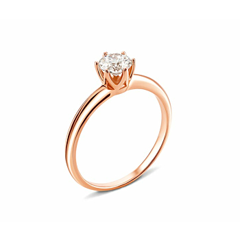Золотое кольцо с фианитом Royal Zirconia. Артикул UG5КД4096Royal