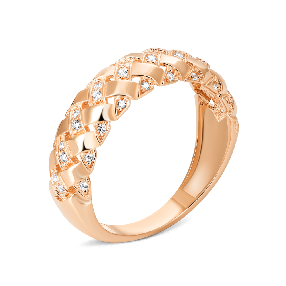 Золотое кольцо с фианитами. Артикул UG51/101/065