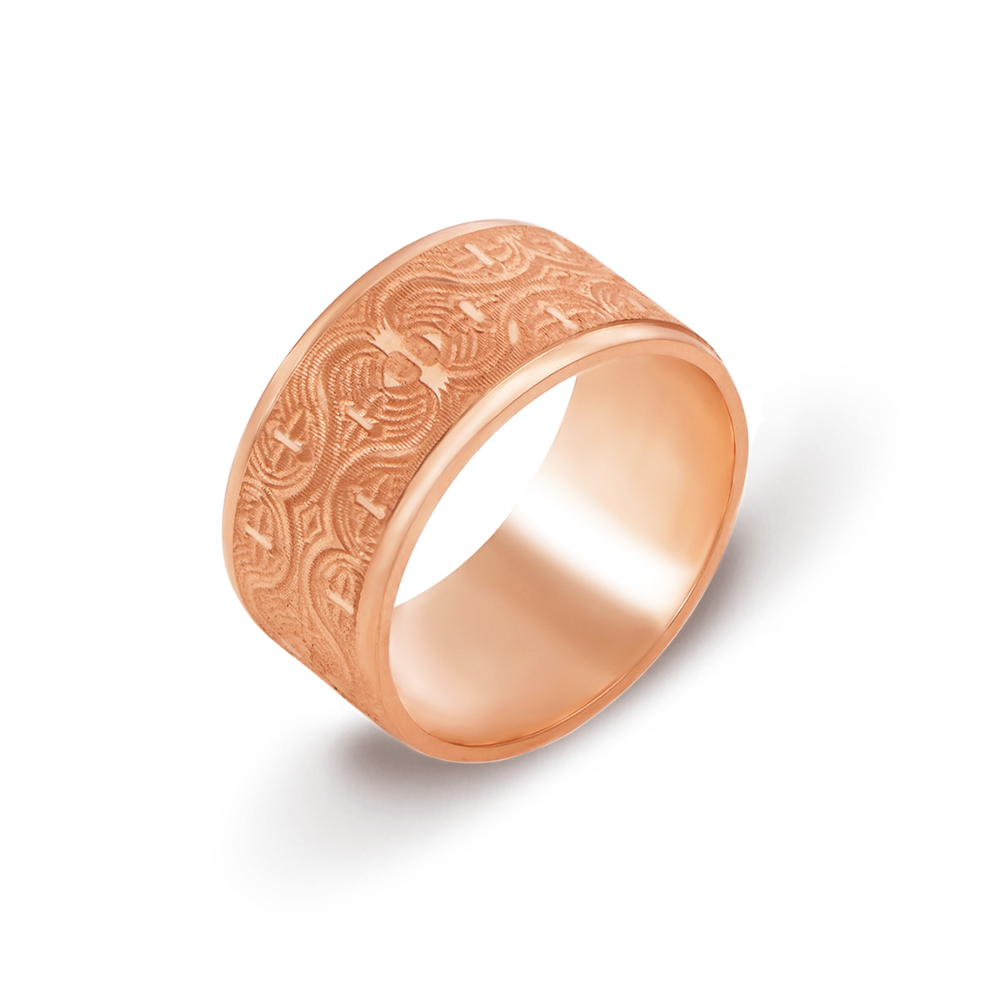 Обручальное кольцо с алмазной гранью. Артикул 10144