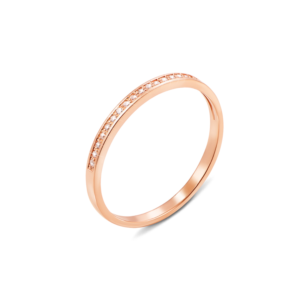 Обручальное кольцо с бриллиантами. Артикул 10156/0.8S