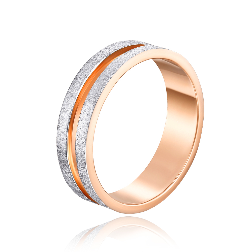 Обручальное кольцо с алмазной гранью. Артикул 10160