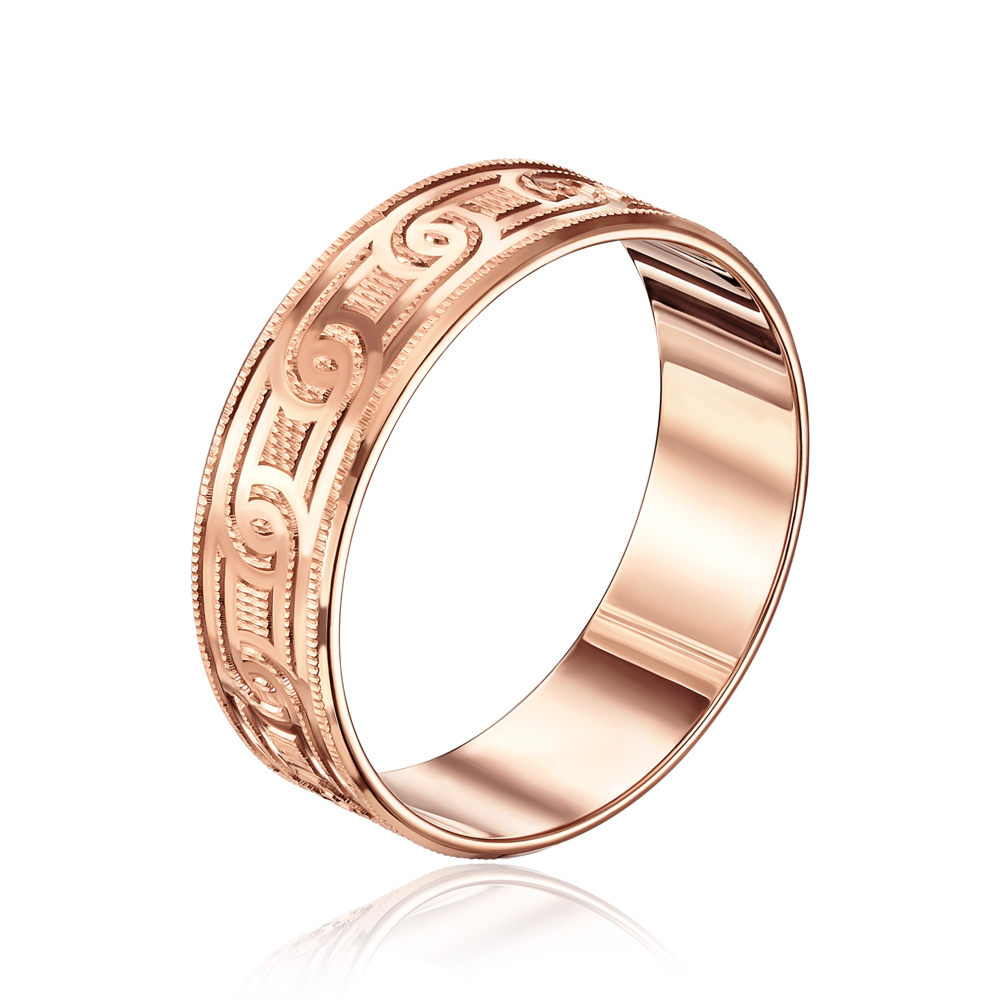Обручальное кольцо с алмазной гранью. Артикул 1070/3