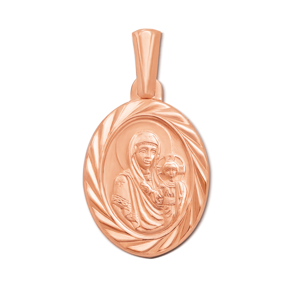 Золотая подвеска-иконка «Смоленская икона Божией Матери». Артикул 30865