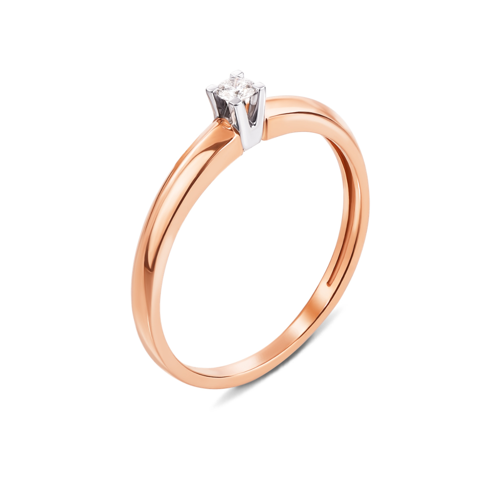 Золотое кольцо с бриллиантом. Артикул 53065/2.5
