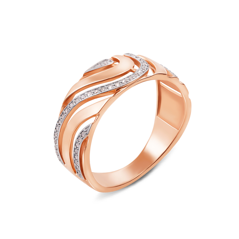 Золотое кольцо с бриллиантами. Артикул 53207/0.8S