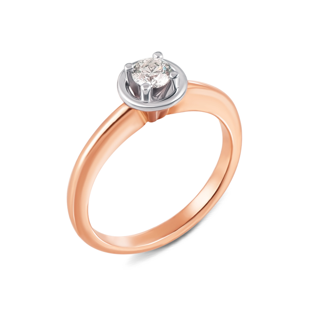Золотое кольцо с бриллиантом. Артикул 50550/4