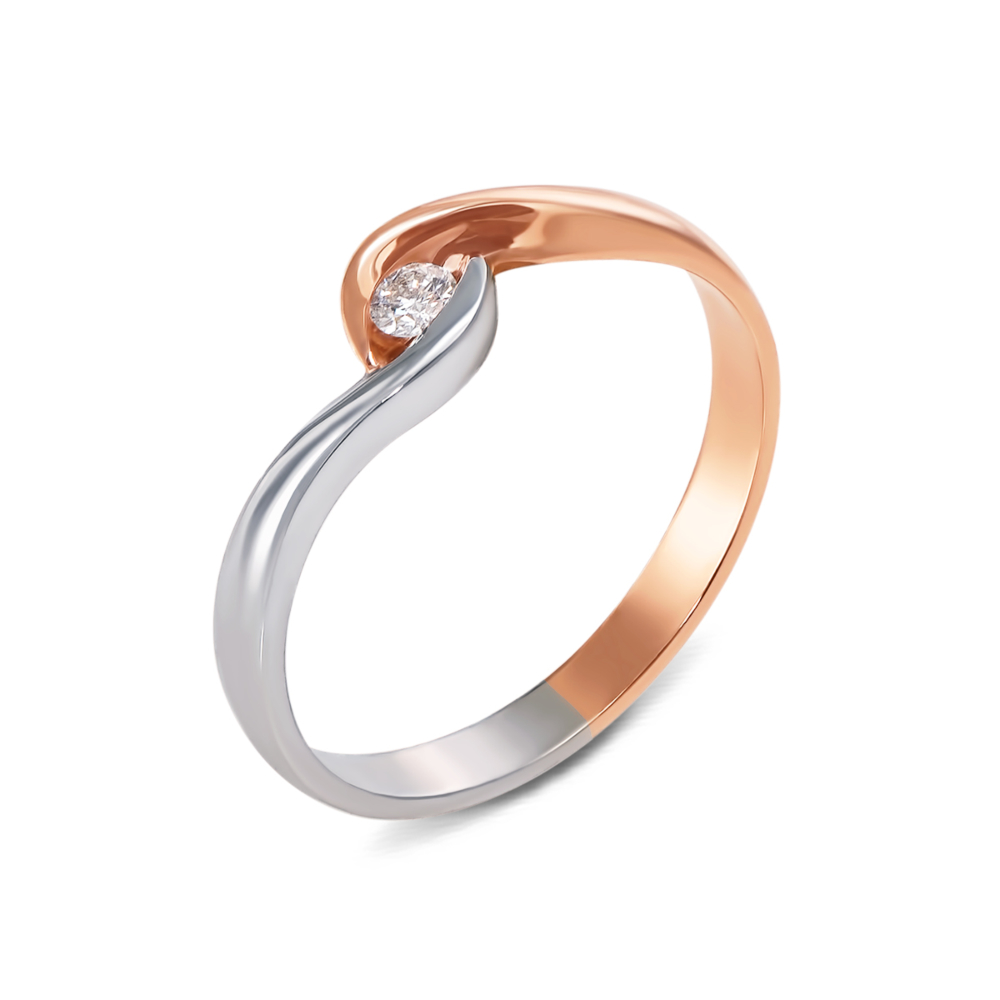 Золотое кольцо с бриллиантом. Артикул 50570/2.5