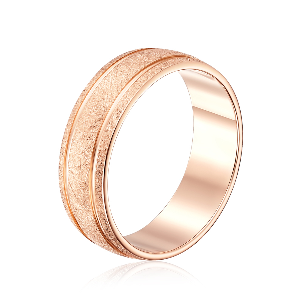 Обручальное кольцо с алмазной гранью. Артикул 10136