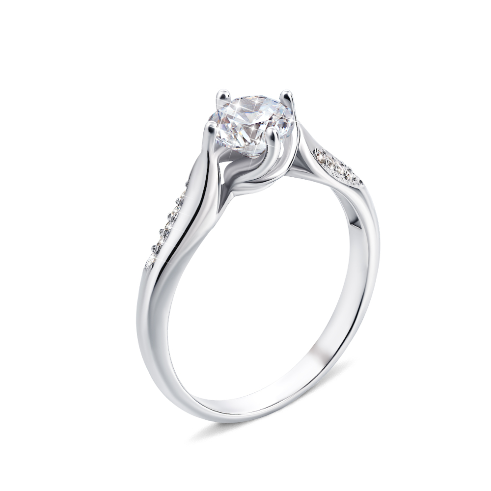 Серебряное кольцо с фианитами (1RI58803-R)
