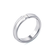 Обручальное кольцо с бриллиантом. Артикул 10001/3б