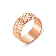 Обручальное кольцо с алмазной гранью. Артикул 10101