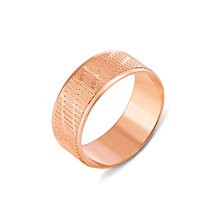 Обручальное кольцо с алмазной гранью. Артикул 10143
