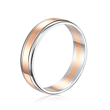 Обручальное кольцо комбинированное. Артикул 10151