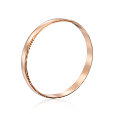 Обручальное кольцо классическое с алмазной гранью. Артикул 10157-375