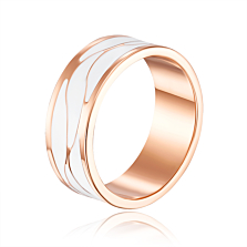 Обручальное кольцо с эмалью. Артикул 10158/1б