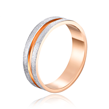 Обручальное кольцо с алмазной гранью. Артикул 10161