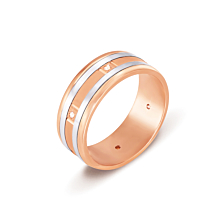 Обручальное кольцо с бриллиантами. Артикул 1046