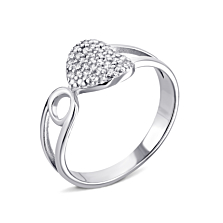 Серебряное кольцо с фианитами. Артикул UG510537