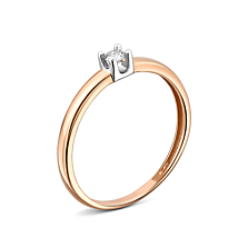 Золотое кольцо с бриллиантом. Артикул UG51104999201