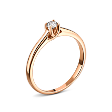 Золотое кольцо с бриллиантом. Артикул UG51105972201