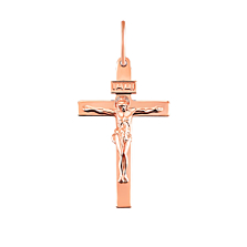 Золотой крестик. Распятие Христа. Артикул UG5115-ИН