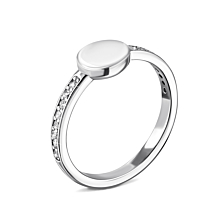 Серебряное кольцо с фианитами. Артикул UG51155К (б/з).Rh