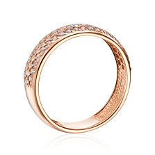 Золотое кольцо с фианитами. Артикул 11906