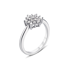 Серебряное кольцо с фианитами. Артикул 1RI50427-R