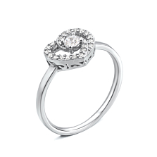 Серебряное кольцо с фианитами. Артикул 1RI59597-R