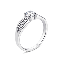 Серебряное кольцо с фианитами. Артикул 1RI59918-R