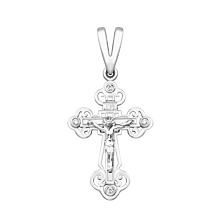 Срібний хрестик. Розп'яття Христове. Артикул UG52-0088.0.2