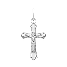 Срібний хрестик. Розп'яття Христове. Артикул UG52-0095.0.2