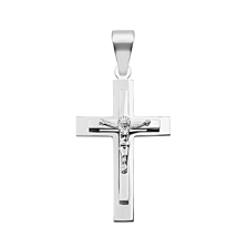 Срібний хрестик. Розп'яття Христове. Артикул UG52-0152.0.2
