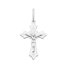 Срібний хрестик. Розп'яття Христове. Артикул UG52-8010.0.2