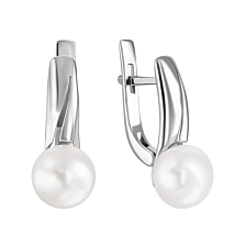 Срібні сережки з перлами. Артикул UG52454/1р-PWT