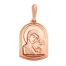 Золота підвіска-іконка Божої Матері «Казанська». Артикул 30409