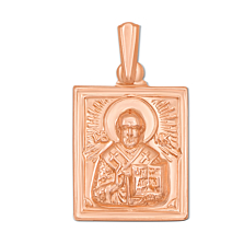 Золотая подвеска-иконка "Св. Николай Чудотворец". Артикул 30853