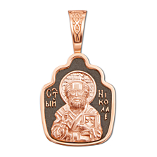 Золотая подвеска-иконка «Св. Николай Чудотворец». Артикул 31383/2