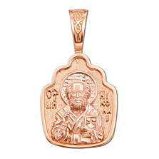 Золотая подвеска-иконка «Св. Николай Чудотворец». Артикул 31383